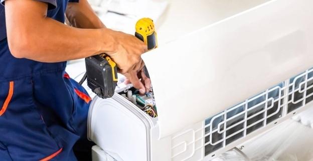 Air conditioning technician on the job — noema AI Voice Assistant handles every inbound call